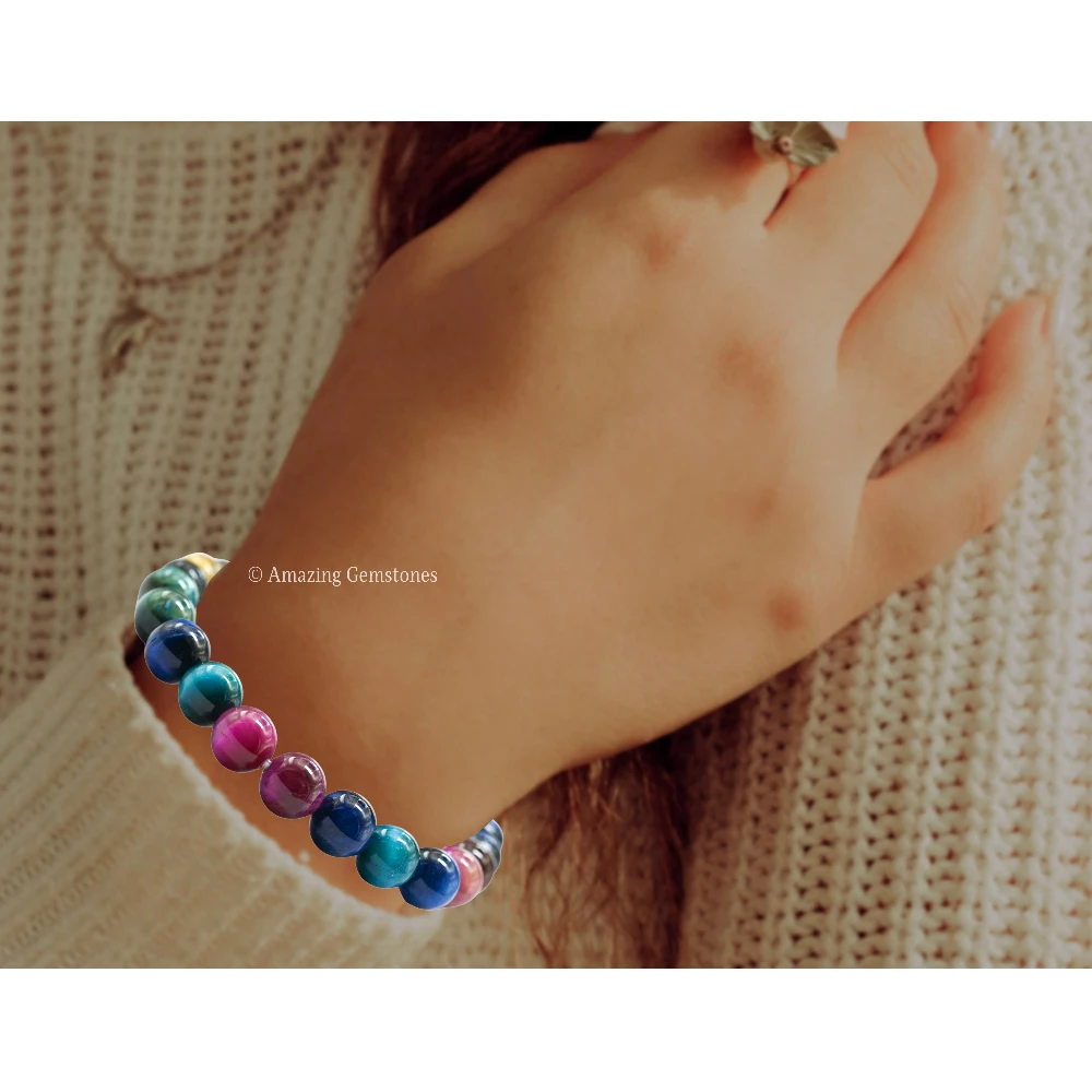 Multi Cat's Eye Bracelet (Stretchable)