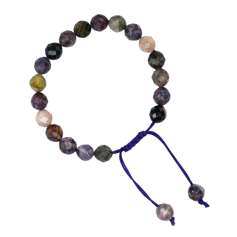 Multi Tourmaline Bracelet (Faceted) (Adjustable)