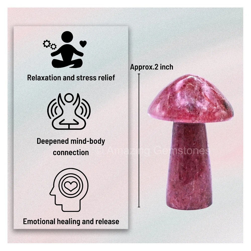 Rhodonite Crystal Mushroom