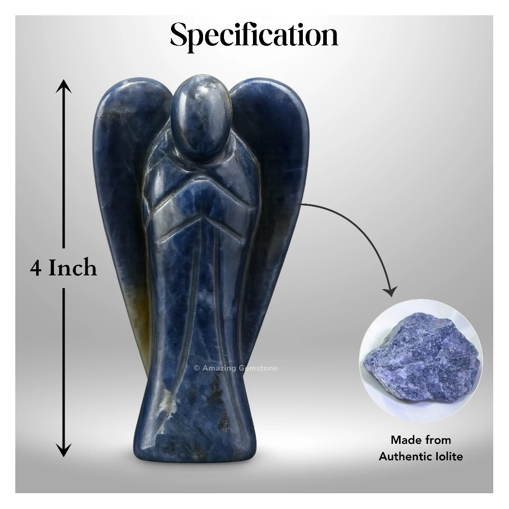 Iolite Angel Figurine (4 Inch)