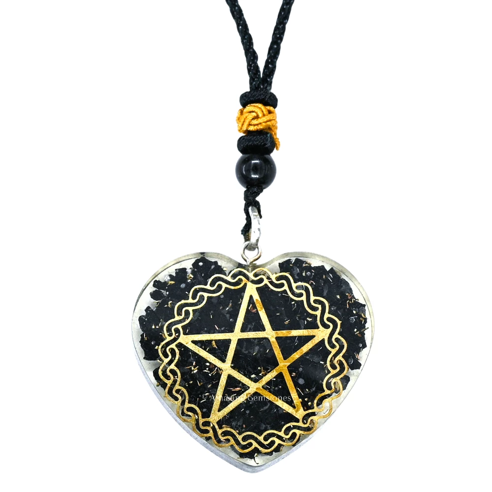 Shungite Necklace - Star (Heart)