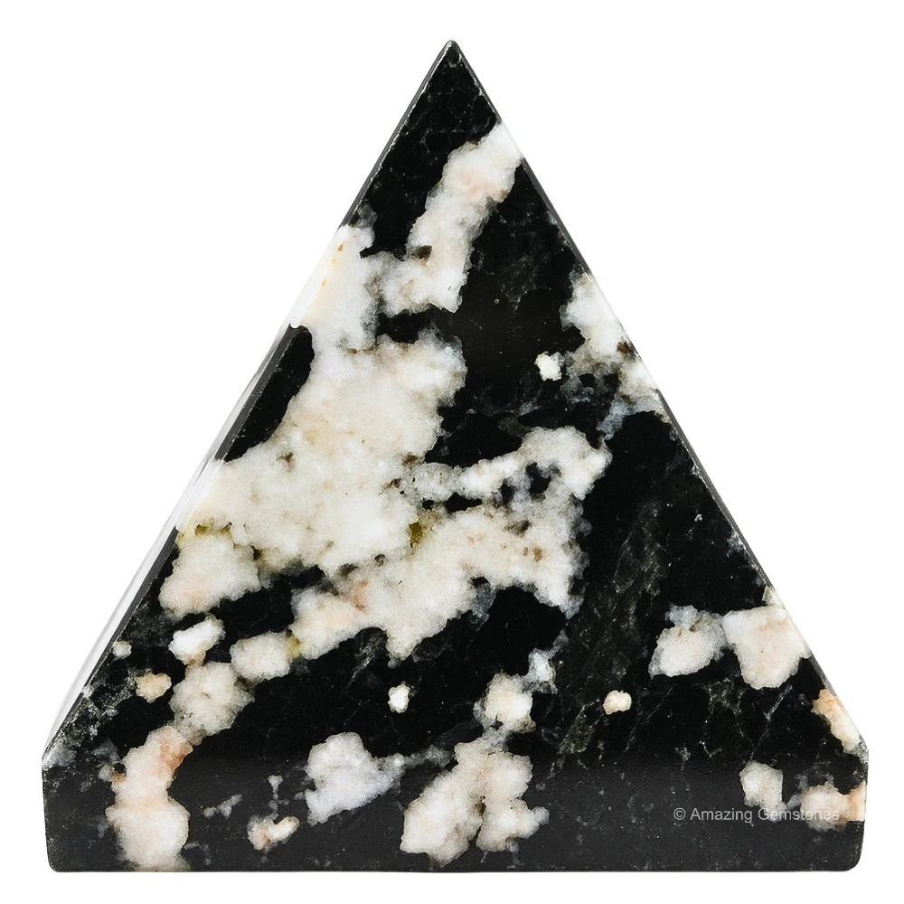 Black and White Tourmaline Pyramid (1 Inch)