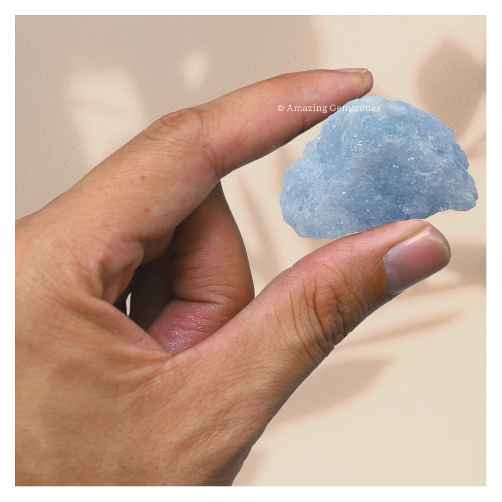 Blue Calcite Raw Crystals (5 Pieces)