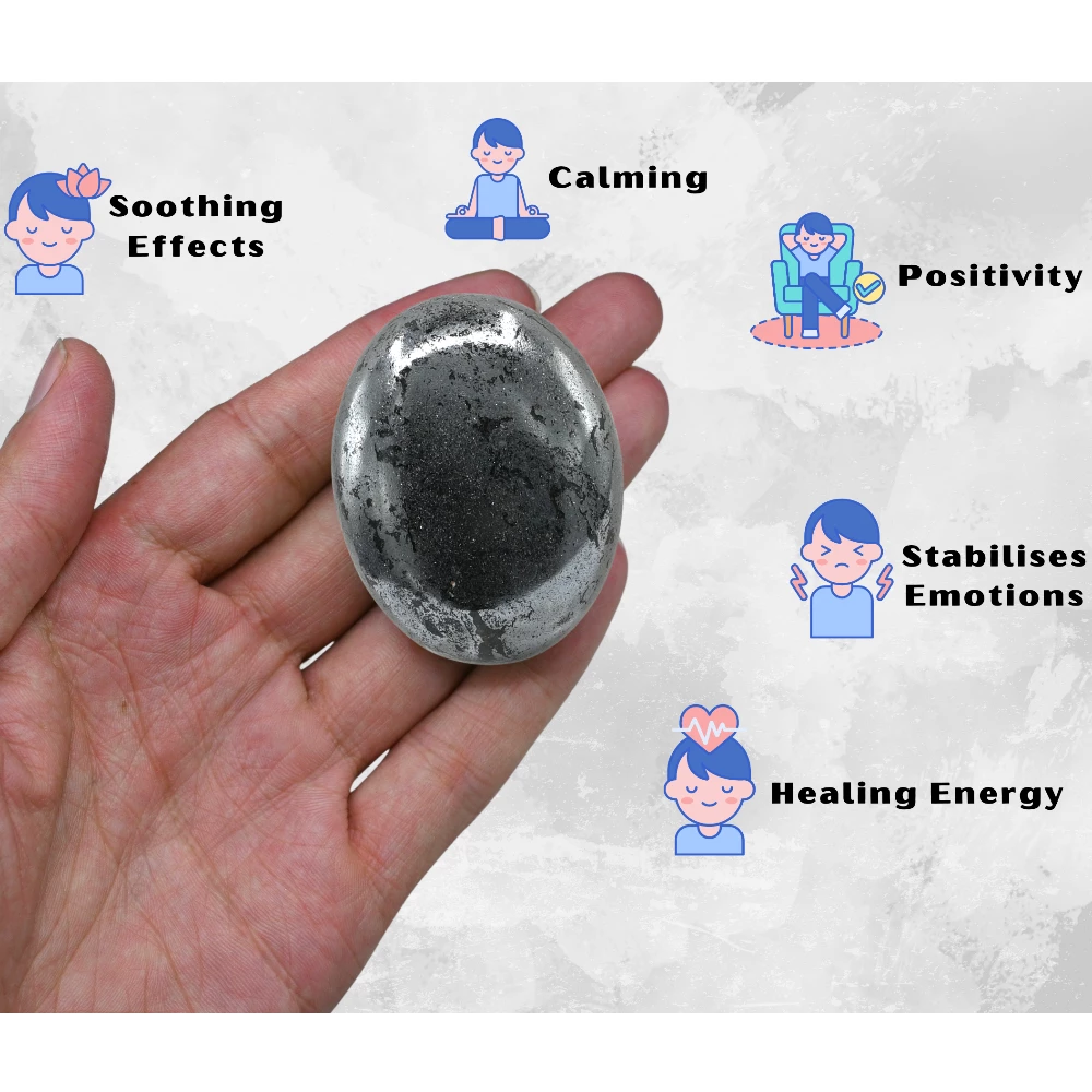 Hematite Palm Stone