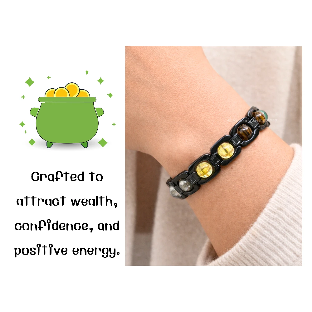 Dhanyog Bracelet - Premium Black Chain
