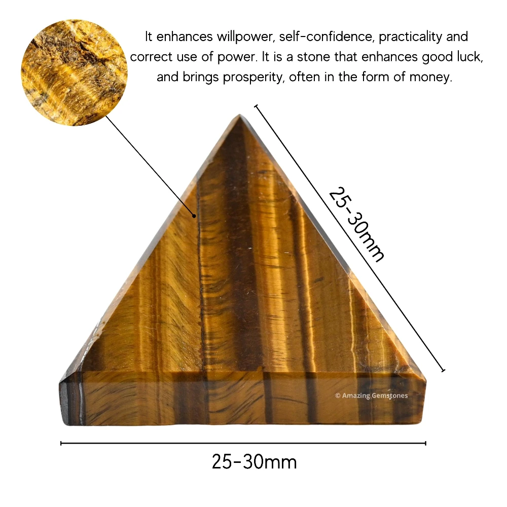 Tiger Eye Pyramid (1 Inch)