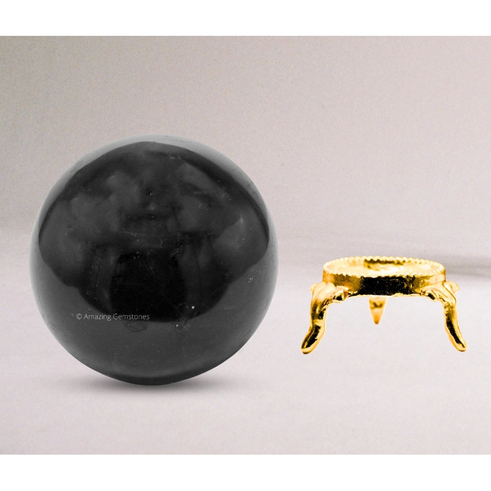 Large Black Tourmaline Sphere (3 Inch)