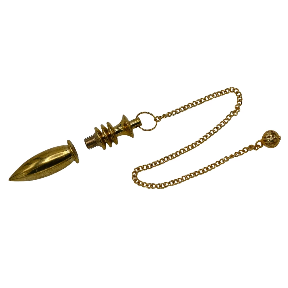 Copper Metal Pendulum - Gold Karnak 4 Ring Plate (MP08)