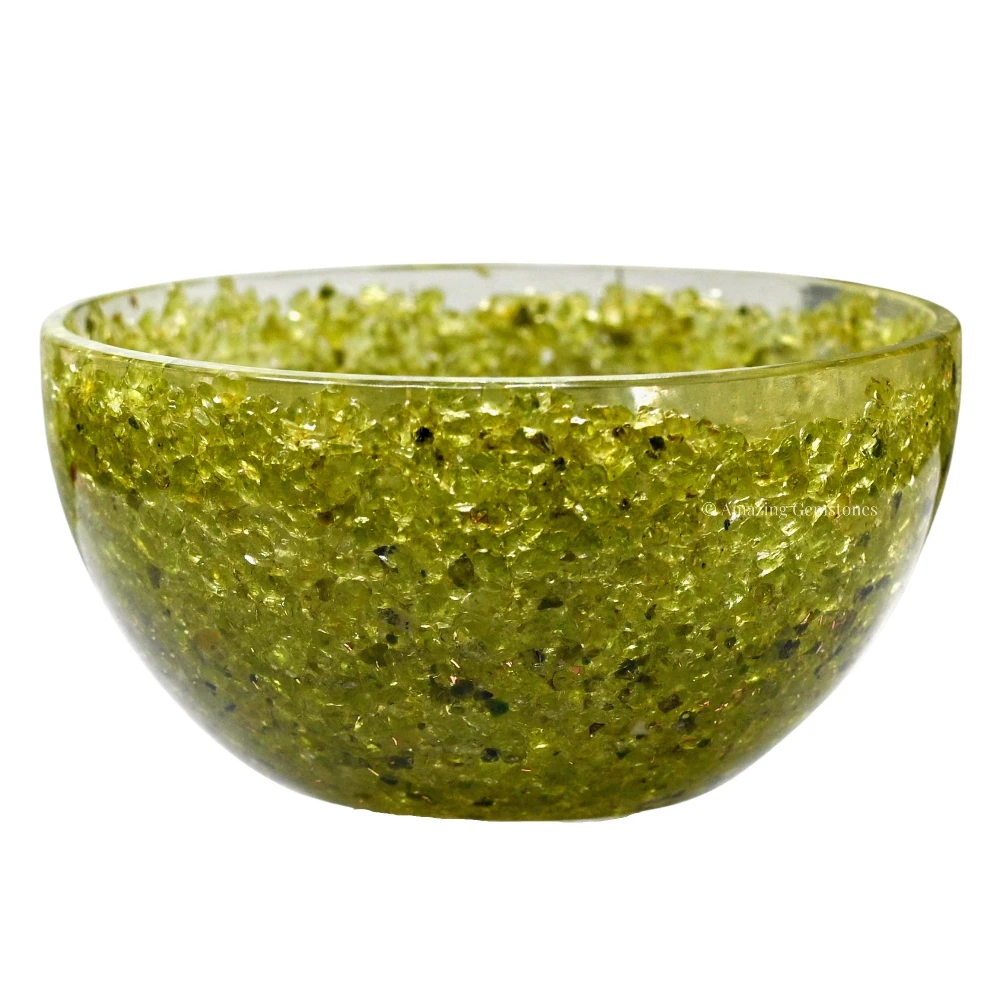 Peridot Crystal Orgone Bowl