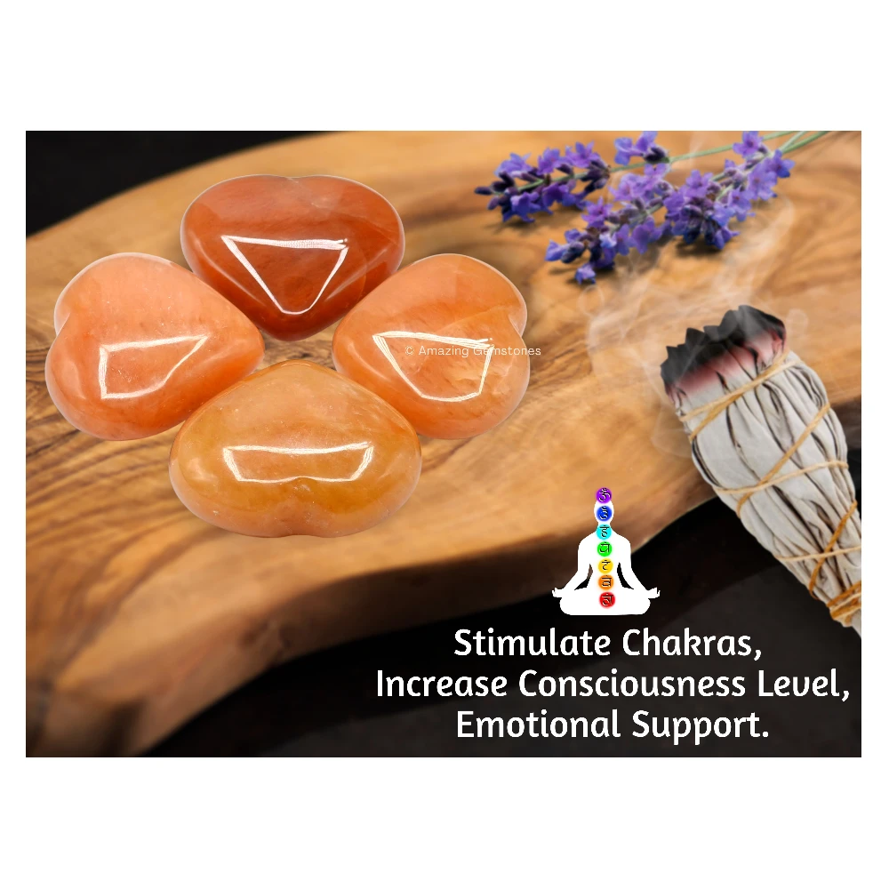 Red Aventurine Heart