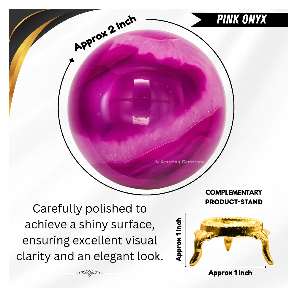 Pink Onyx Sphere (2 Inch)