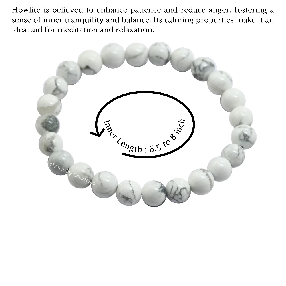 Howlite Bracelet (Strechable)