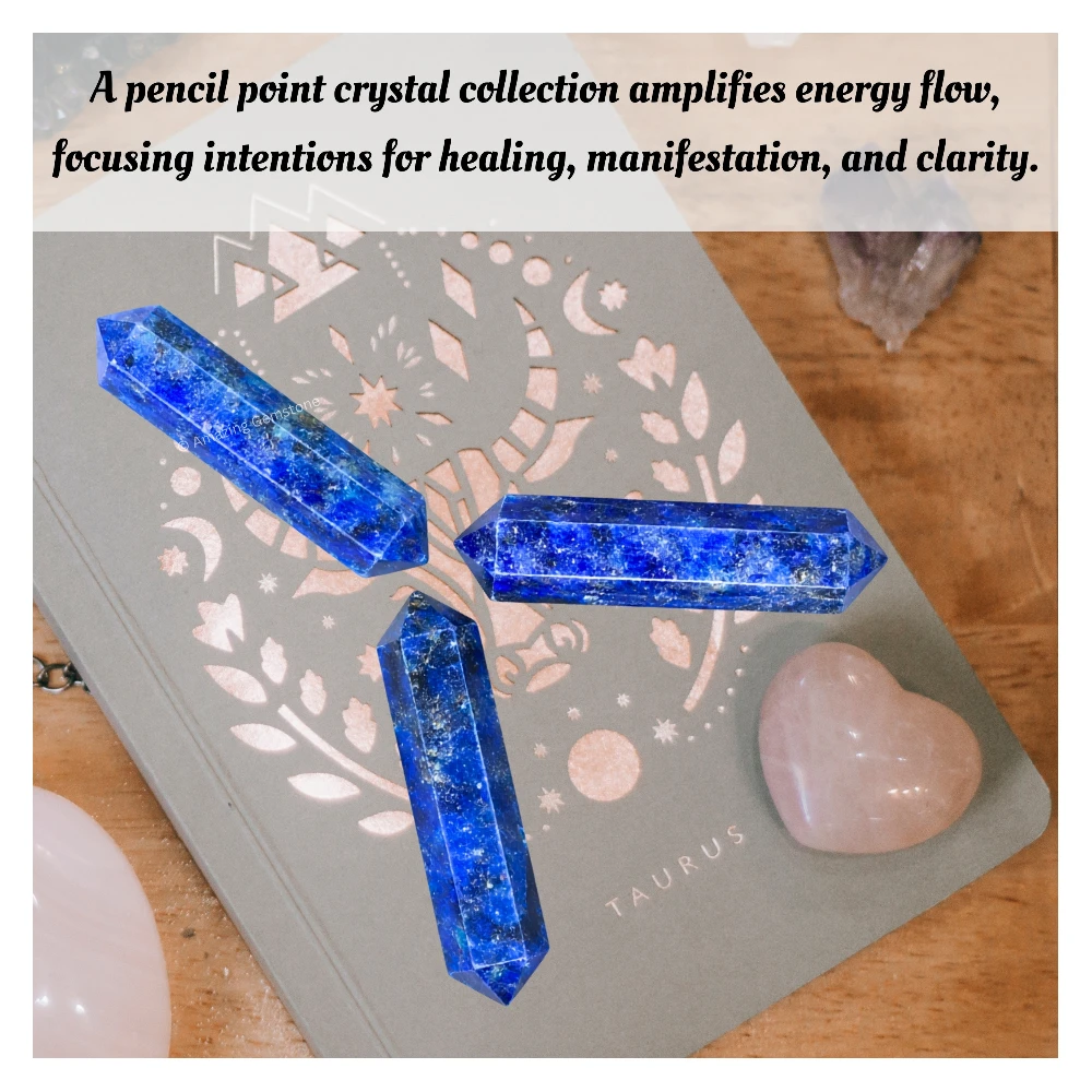 Lapis Lazuli Pencil Points (Double Terminated) (Set of 3)