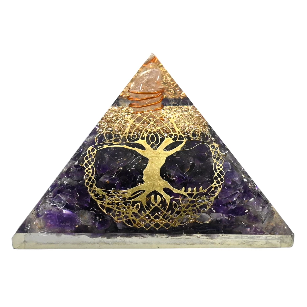 Amethyst Orgone Pyramid - Big Tree of Life