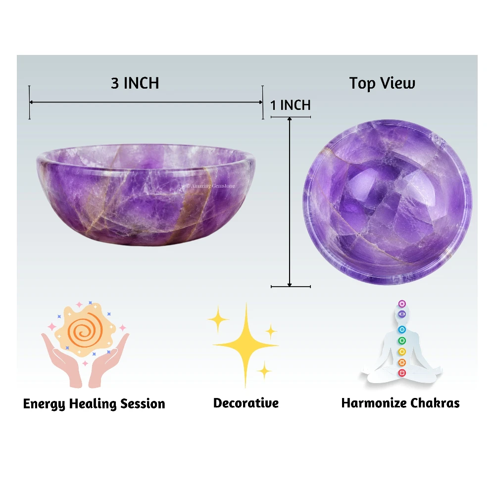 Amethyst Crystal Bowl - 3 Inch