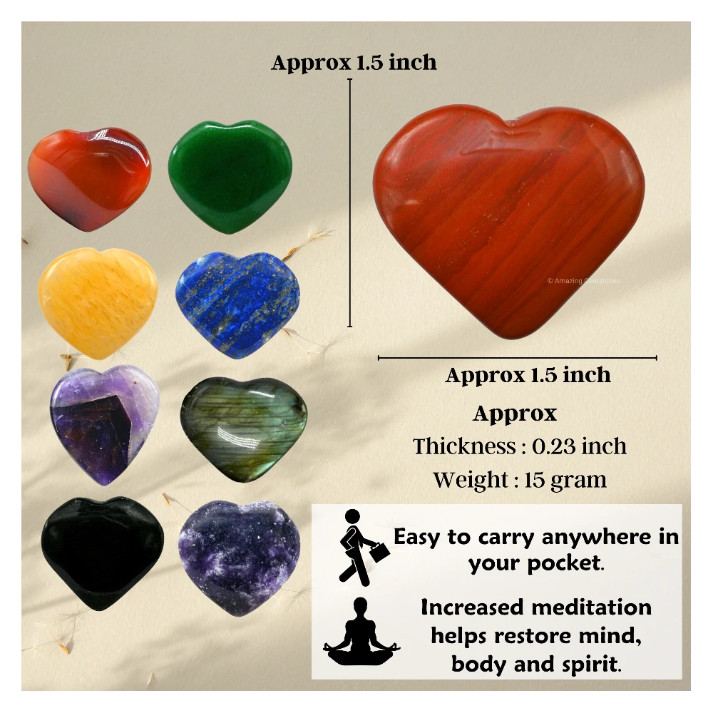 Pack of 11 Crystal Hearts