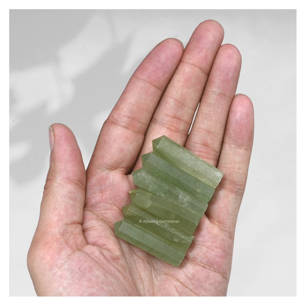 Green Aventurine Pencil Points (Set of 10)