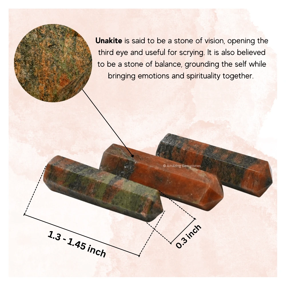 Unakite Pencil Points (Set of 3)