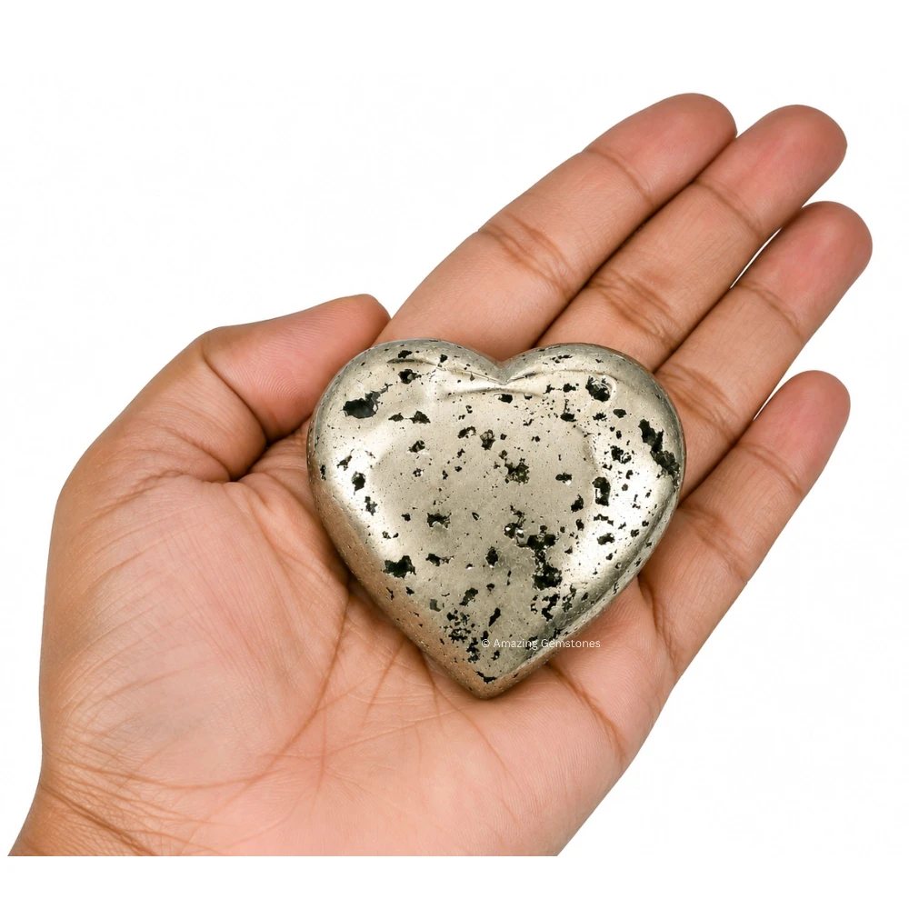 Raw Pyrite Heart