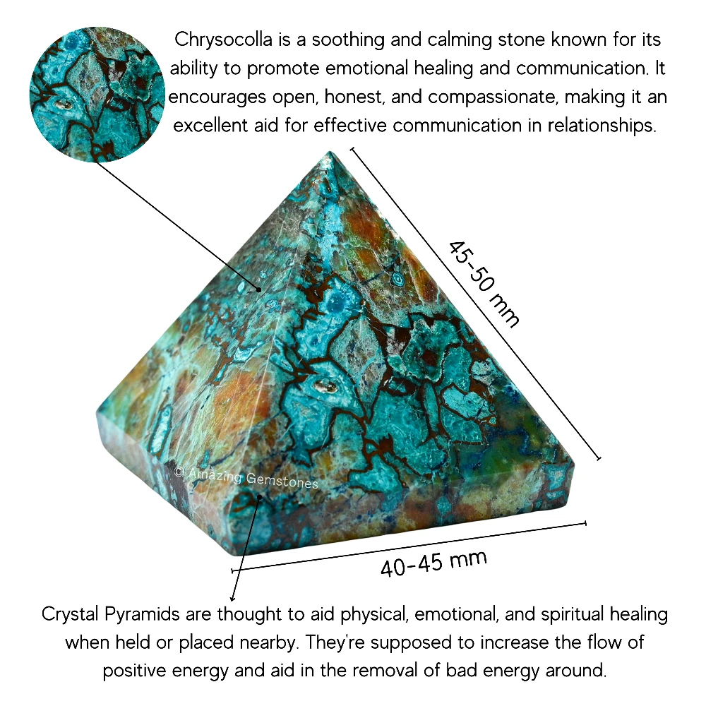 Chrysocolla Pyramid (2 Inch)