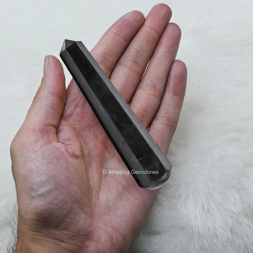 Shungite Wand (Faceted)