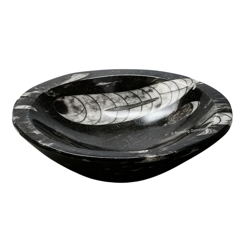 Orthoceras Fossil Kuber Stone Bowl (3 Inch)