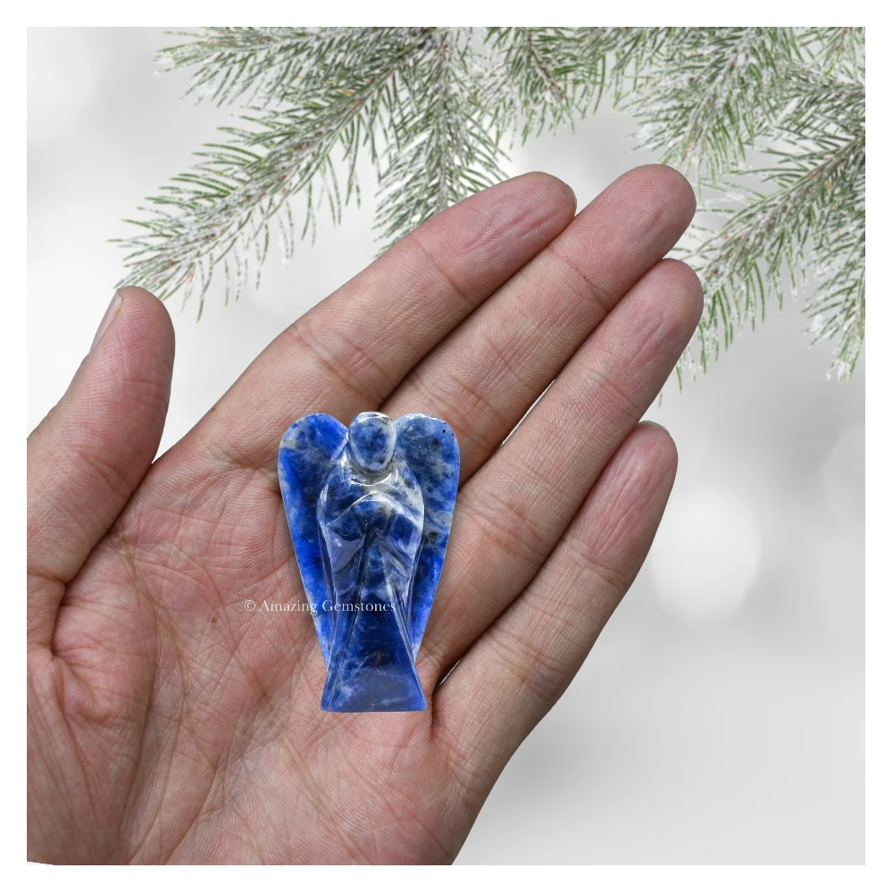 Sodalite Angel Figurine (1.5 Inch)