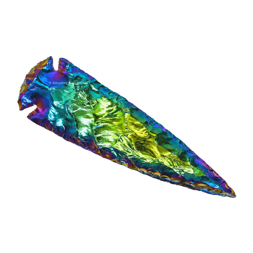 Titanium Aura Quartz Crystal Arrowhead - 6" to 7"