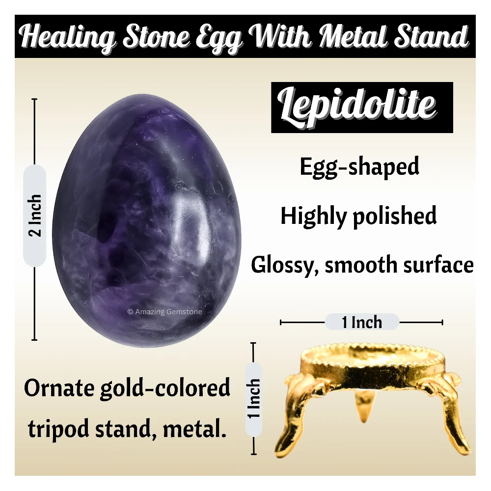 Lepidolite Crystal Egg Stone