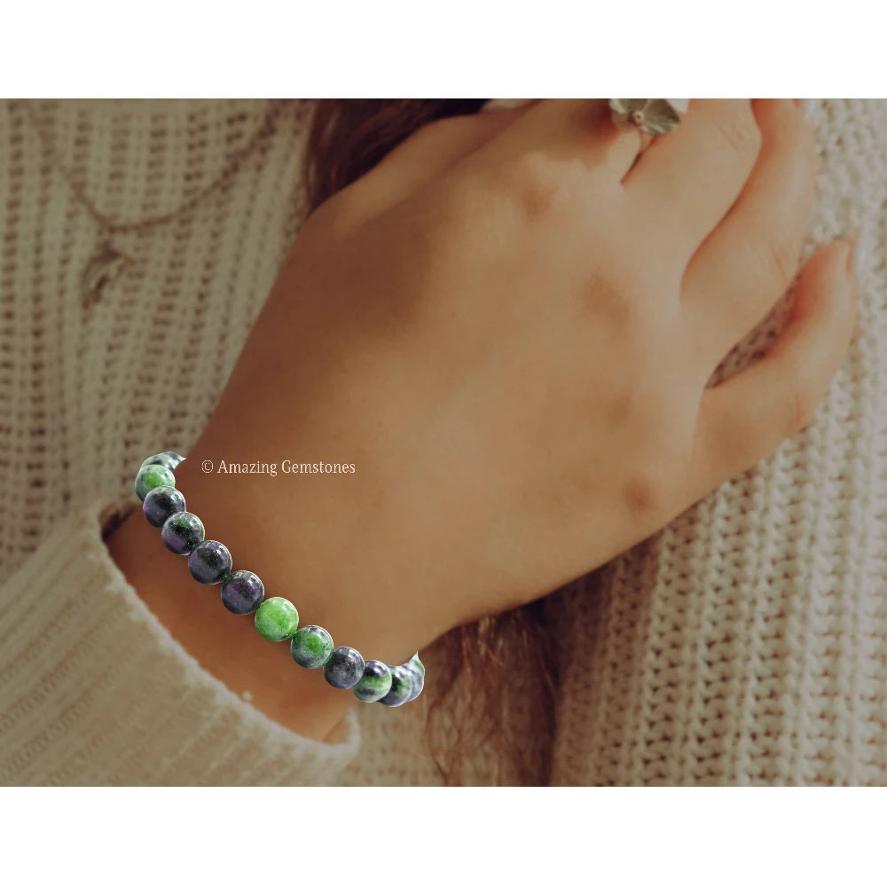 Ruby Zoisite Bracelet (Adjustable)