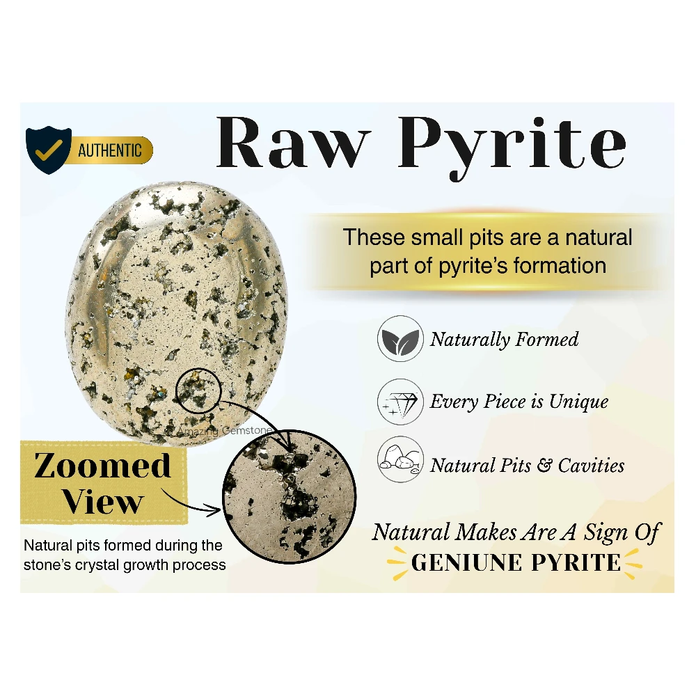 Raw Pyrite Palm Stone