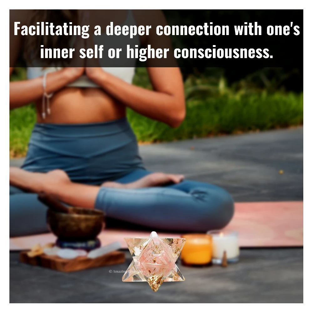 Rose Quartz Orgone Merkaba - 1 Inch