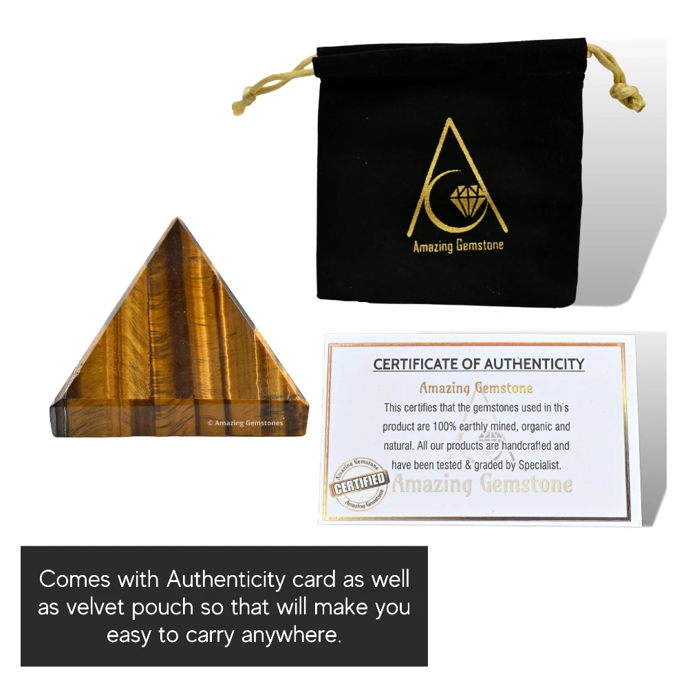 Tiger Eye Pyramid (1 Inch)