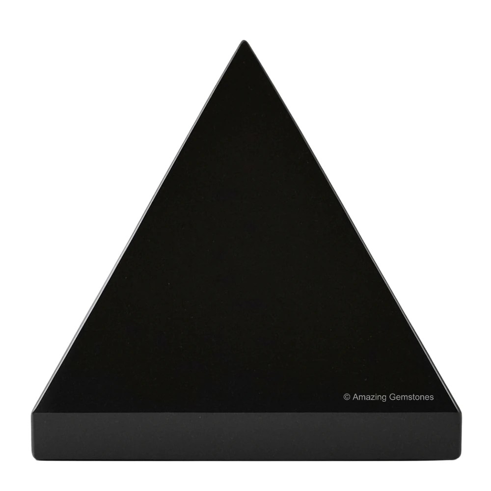 Black Agate Pyramid (1.5 Inch)