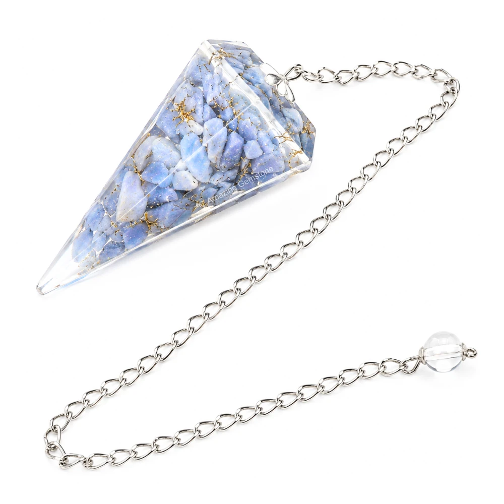Angelite Orgone Pendulum