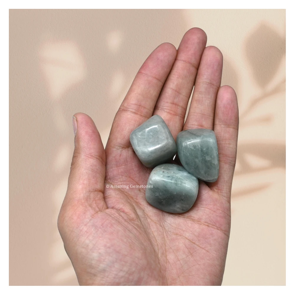 Tumbled Aquamarine Crystals Stones (1 oz)