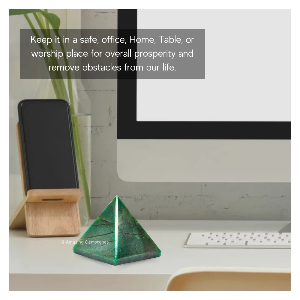 Dark Green Aventurine Pyramid (2 Inch)