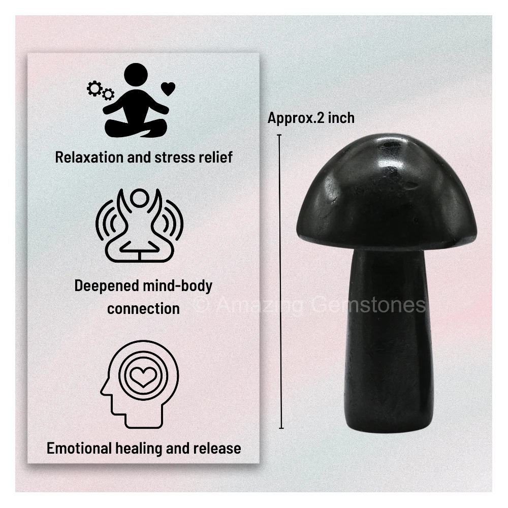 Black Tourmaline Crystal Mushroom