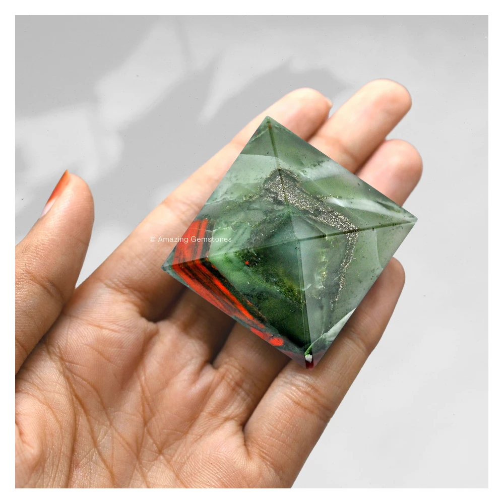 African Bloodstone Pyramid (1.5 Inch)