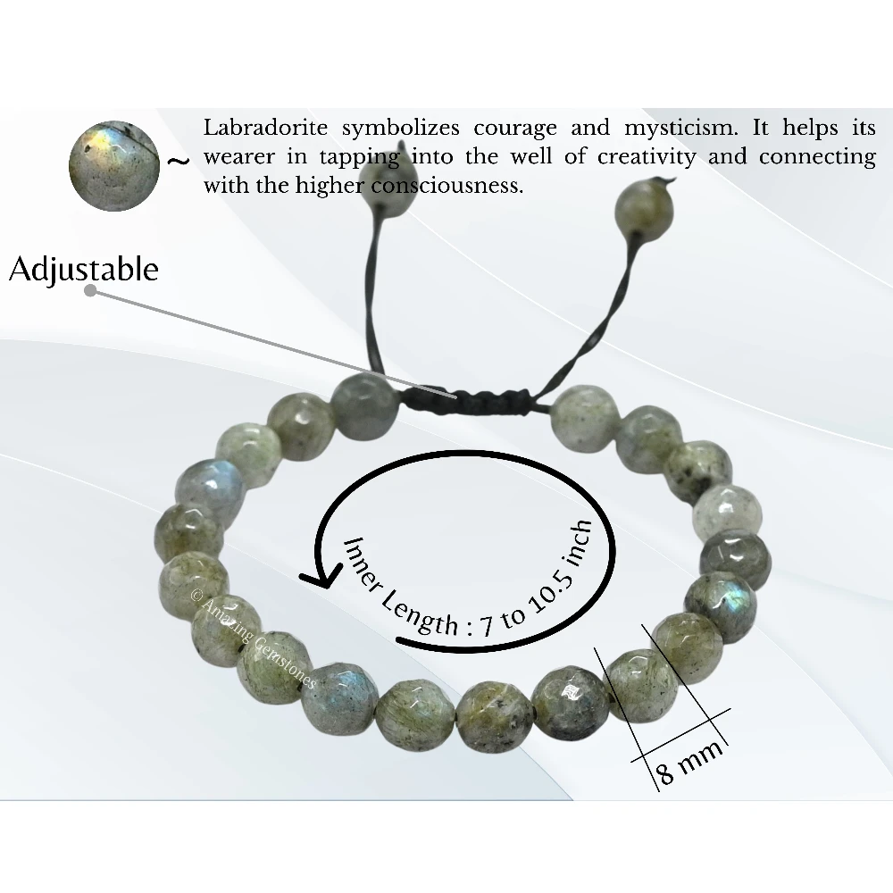 Labradorite Bracelet (Faceted-Adjustable)