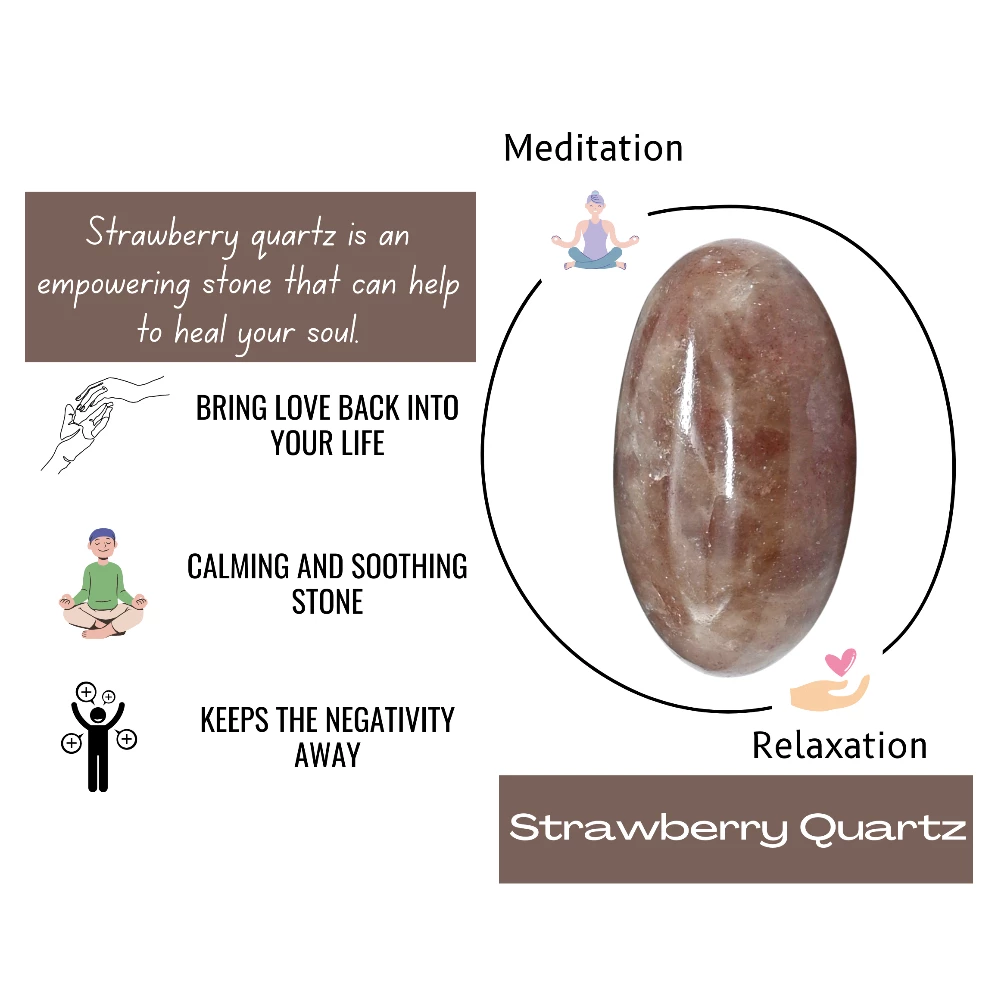 Strawberry Quartz Palm Stone
