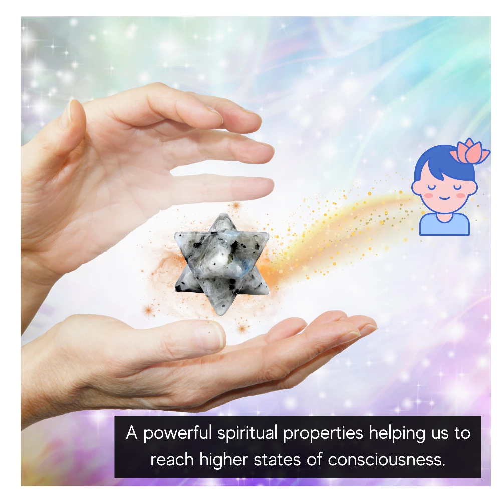 Rainbow Moonstone Merkaba (20-25 mm)