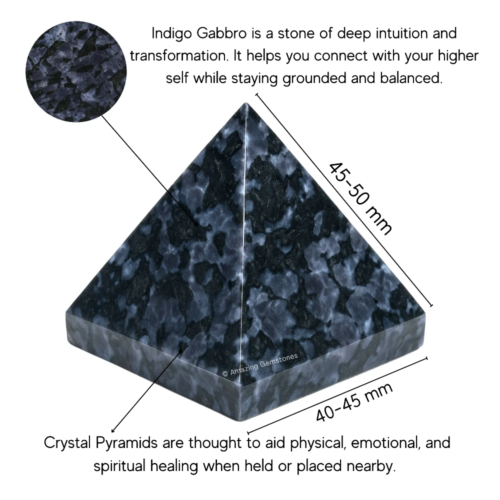 Indigo Gabbro Pyramid (2 Inch)