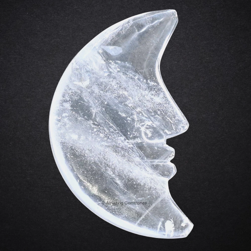Clear Quartz Crescent Moon