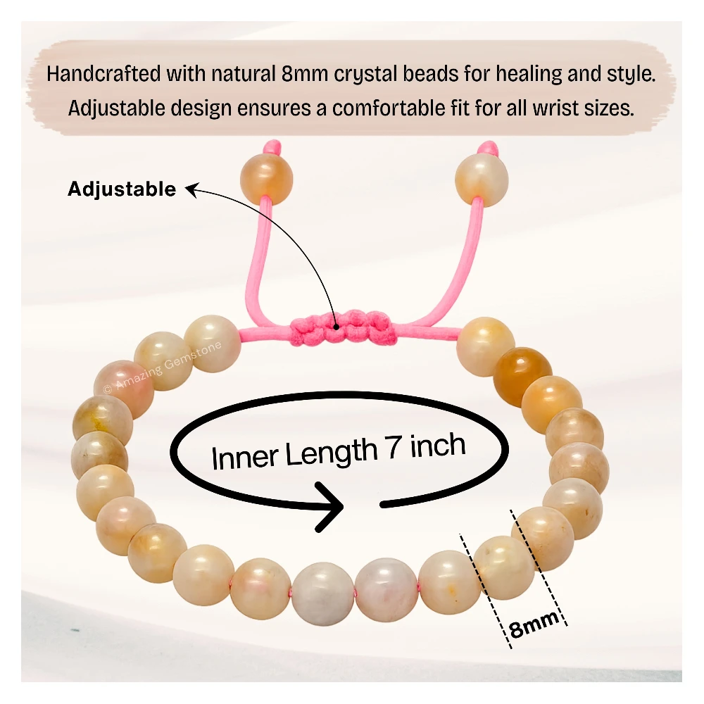 Canadian Flower Agate Bracelet (Adjustable)