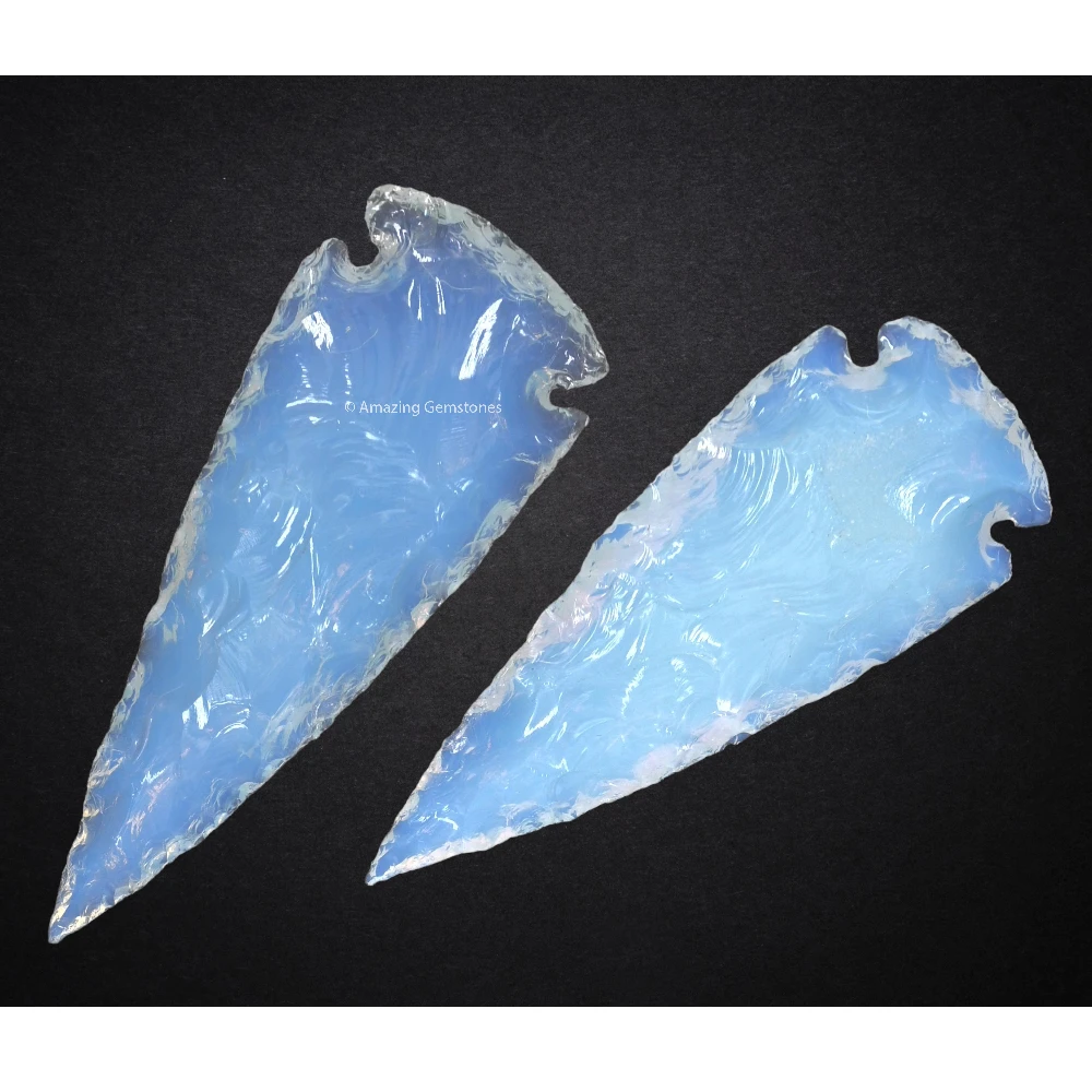 Opalite Crystal Arrowhead - 2" to 3" (2 Pieces)