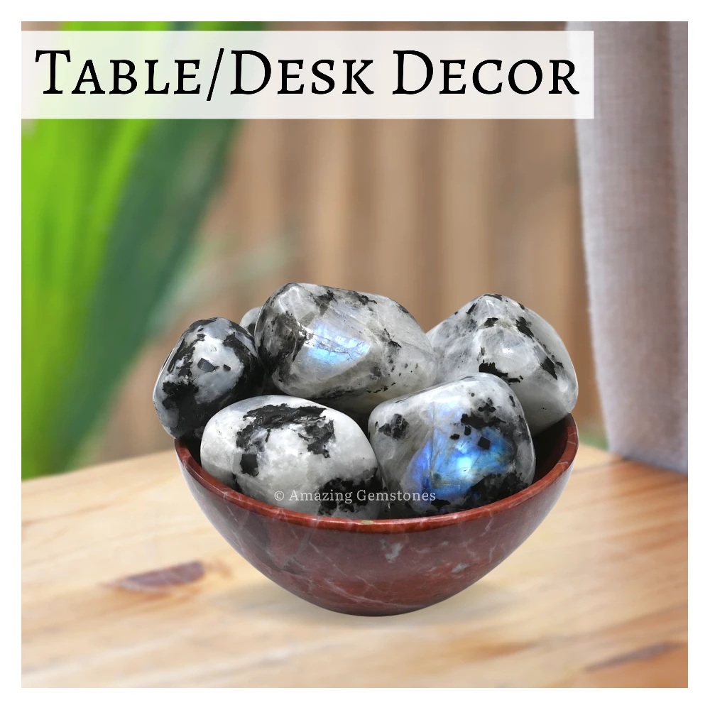 Tumbled Rainbow Moonstone Crystals Stones (1000+ Carats)