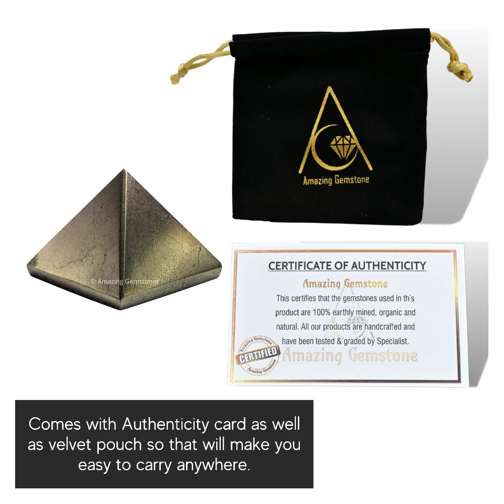 Pyrite Pyramid (1 Inch)