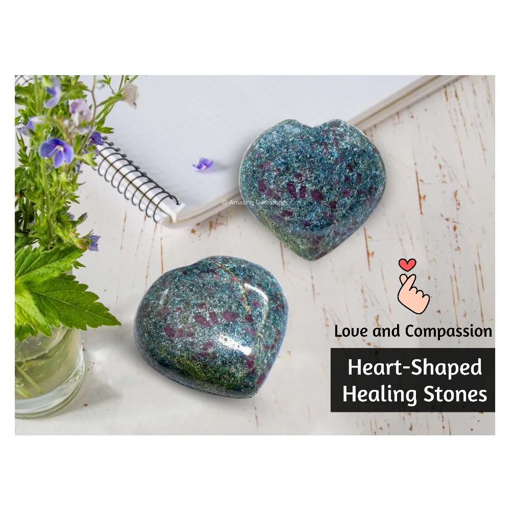 Ruby Kyanite Heart