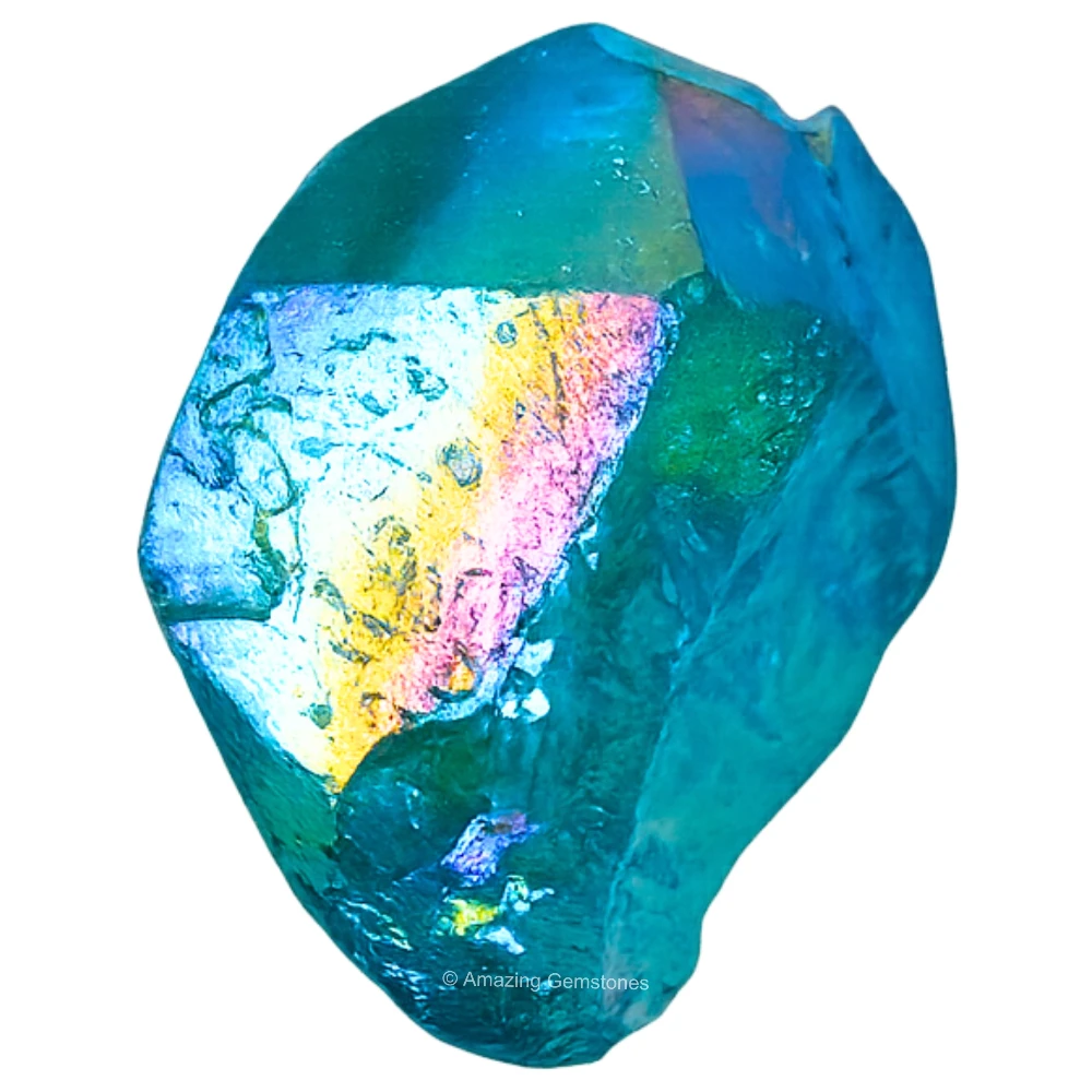 Aqua Aura Quartz Raw Crystals
